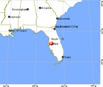 Dover, Florida map