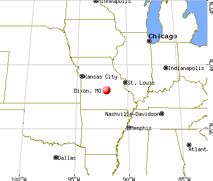 Dixon, Missouri map