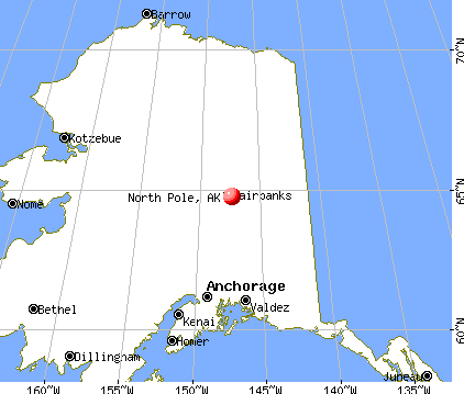 North Pole, Alaska map
