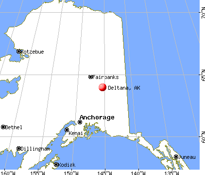 Deltana, Alaska map