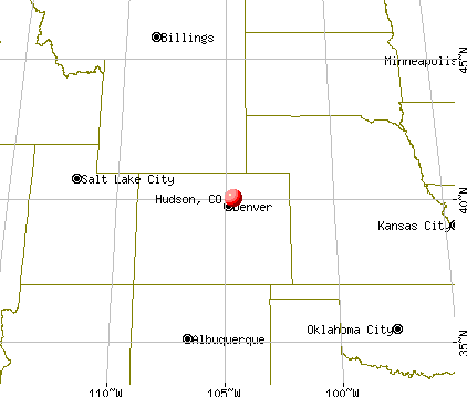 Hudson, Colorado map