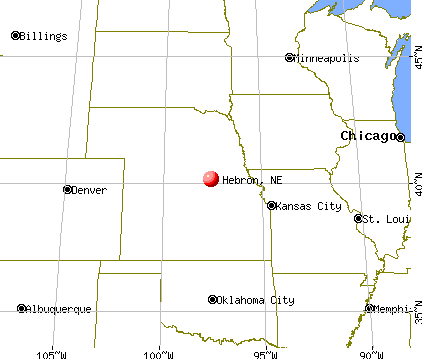 Hebron, Nebraska map