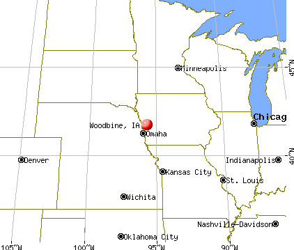 Woodbine, Iowa map