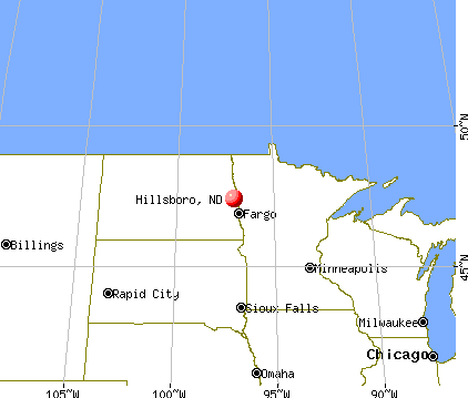 Hillsboro, North Dakota map