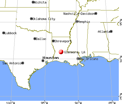 Glenmora, Louisiana map