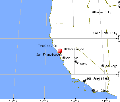 Temelec, California map