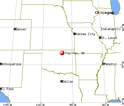 Fairfax, Oklahoma map