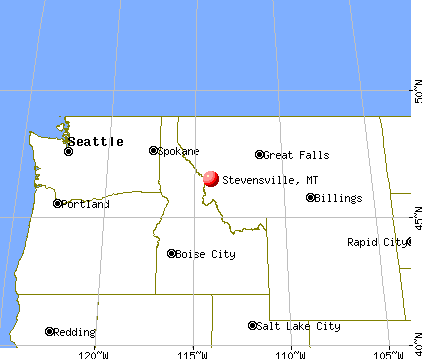 Stevensville, Montana map