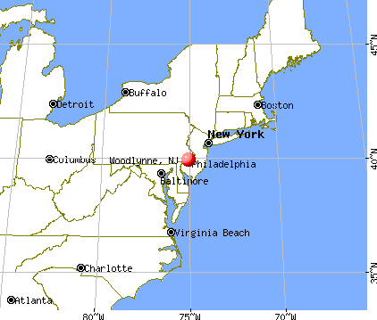 Woodlynne, New Jersey map