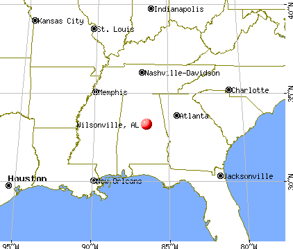 Wilsonville, Alabama map