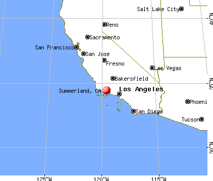 Summerland, California map