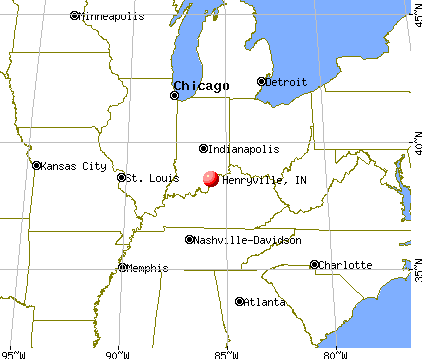 Henryville, Indiana map