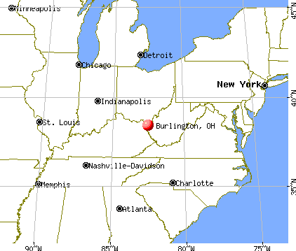 Burlington, Ohio map