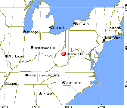 Glenville, West Virginia map