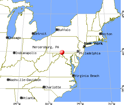 Mercersburg, Pennsylvania map