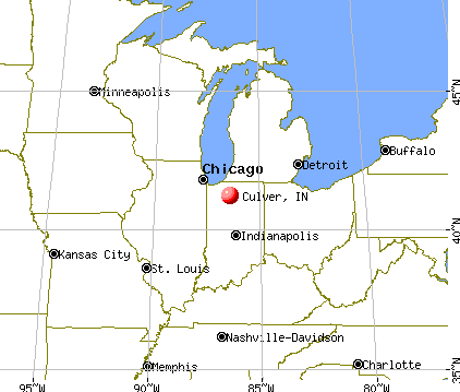 Culver, Indiana map