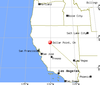 Dollar Point, California map