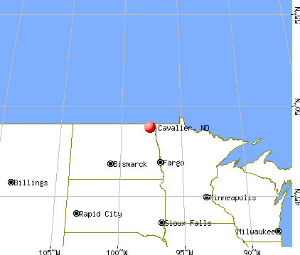 Cavalier, North Dakota map