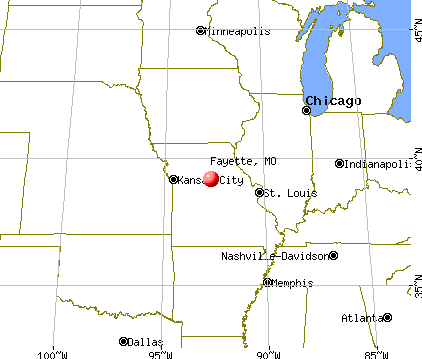 Fayette, Missouri map