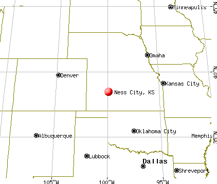 Ness City, Kansas map