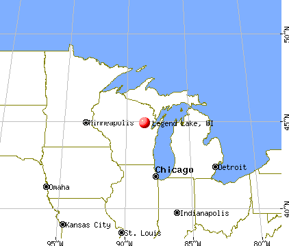 Legend Lake, Wisconsin map