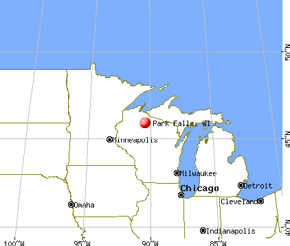 Park Falls, Wisconsin map