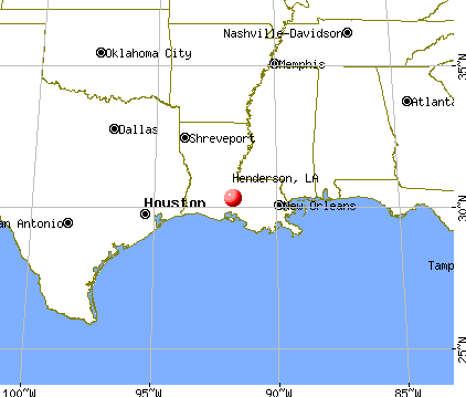 Henderson, Louisiana map