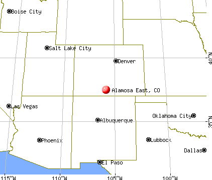 Alamosa East, Colorado map