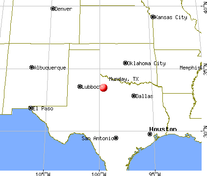 Munday, Texas map