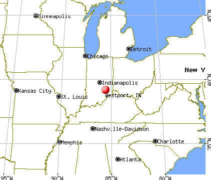 Westport, Indiana map