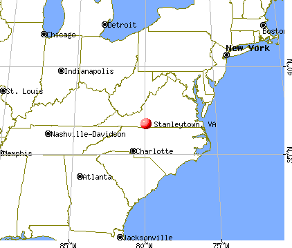 Stanleytown, Virginia map