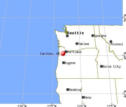 Carlton, Oregon map