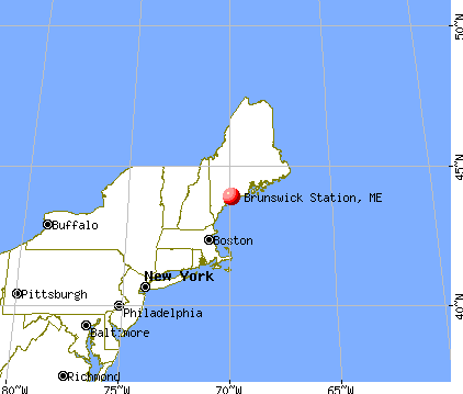 Brunswick Station, Maine map
