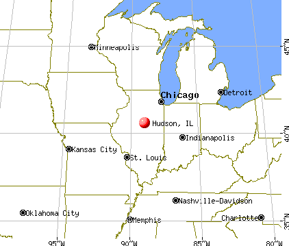 Hudson, Illinois map