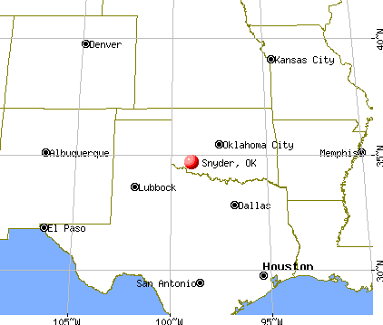 Snyder, Oklahoma map