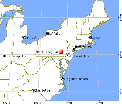 Richland, Pennsylvania map