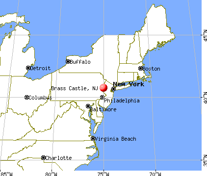 Brass Castle, New Jersey map