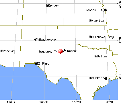 Sundown, Texas map