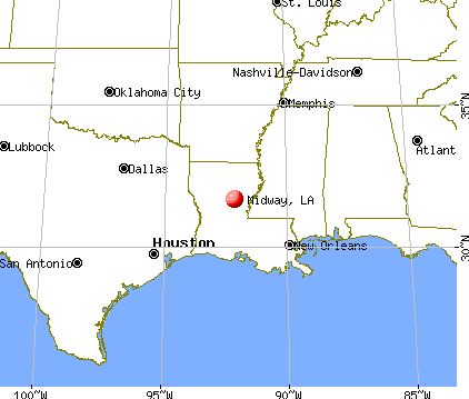Midway, Louisiana map