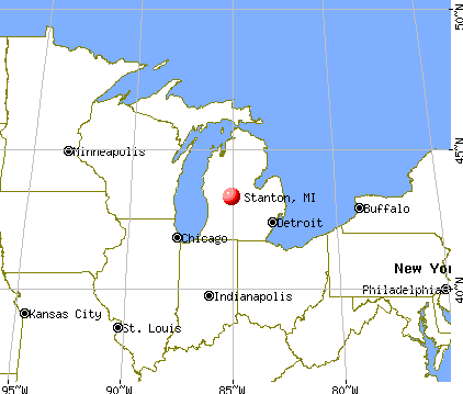 Stanton, Michigan map