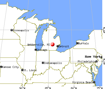 Webberville, Michigan map