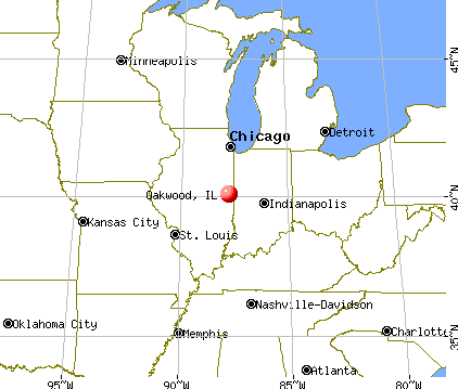 Oakwood, Illinois map