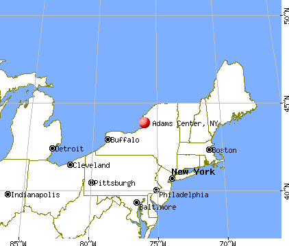 Adams Center, New York map