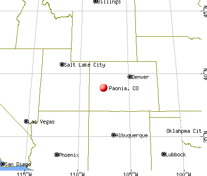 Paonia, Colorado map