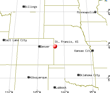 St. Francis, Kansas map