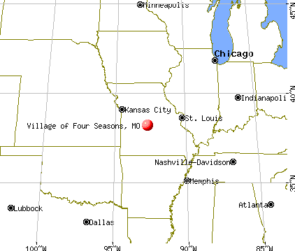 Village of Four Seasons, Missouri map