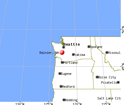 Rainier, Washington map