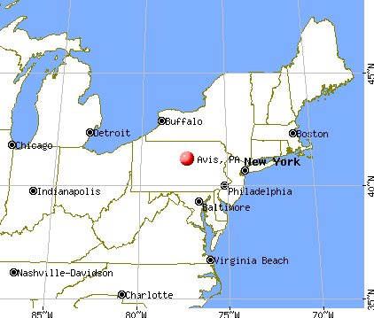 Avis, Pennsylvania map
