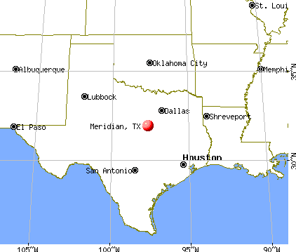 Meridian, Texas map