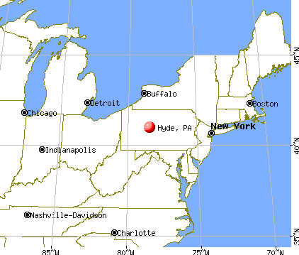 Hyde, Pennsylvania map